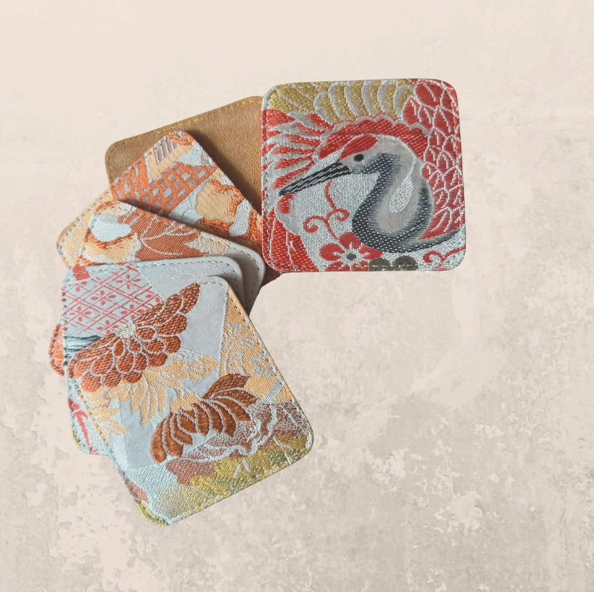 crane kimono coaster